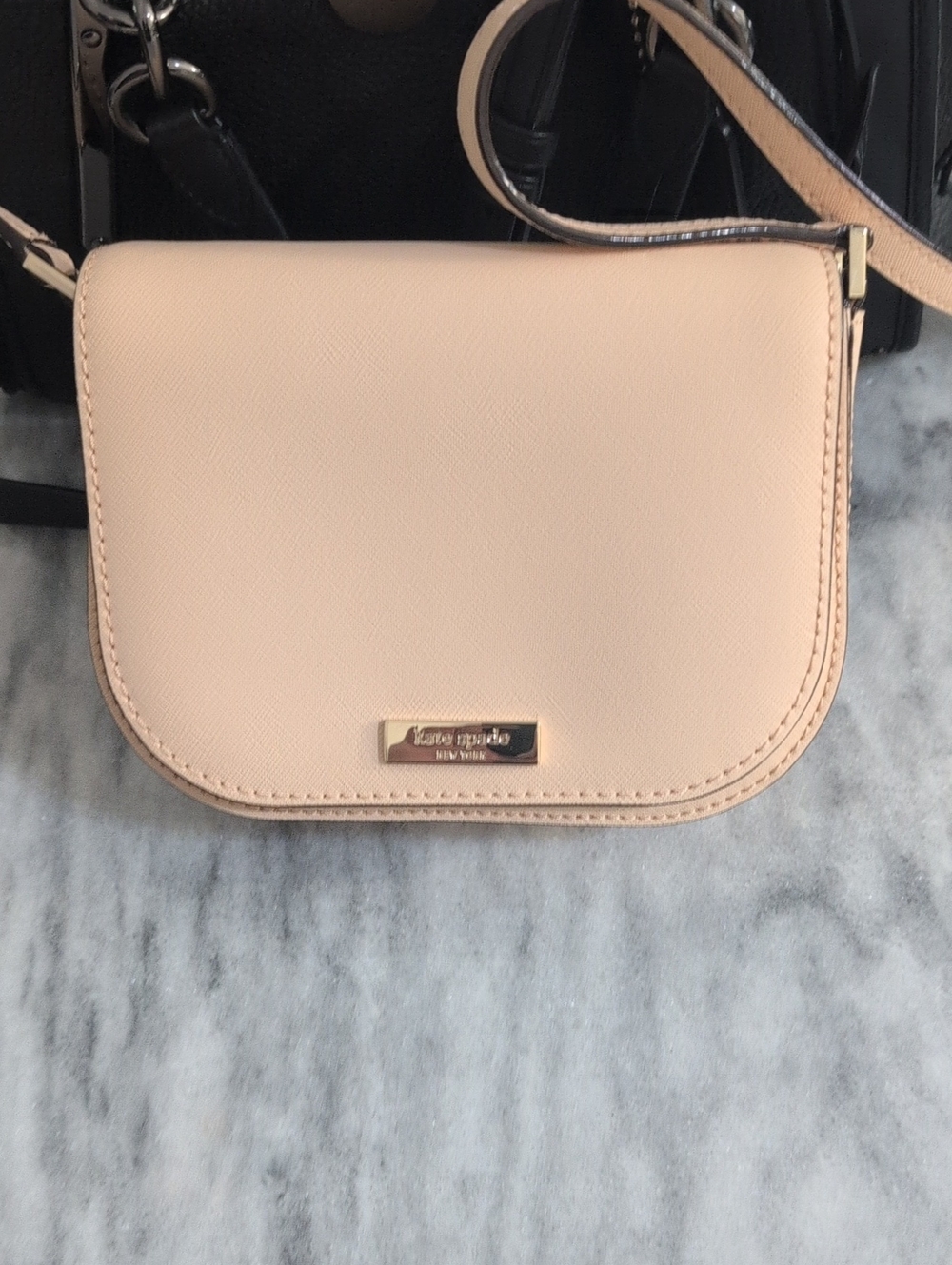 kate spade pebble leather blush pink crossbody
